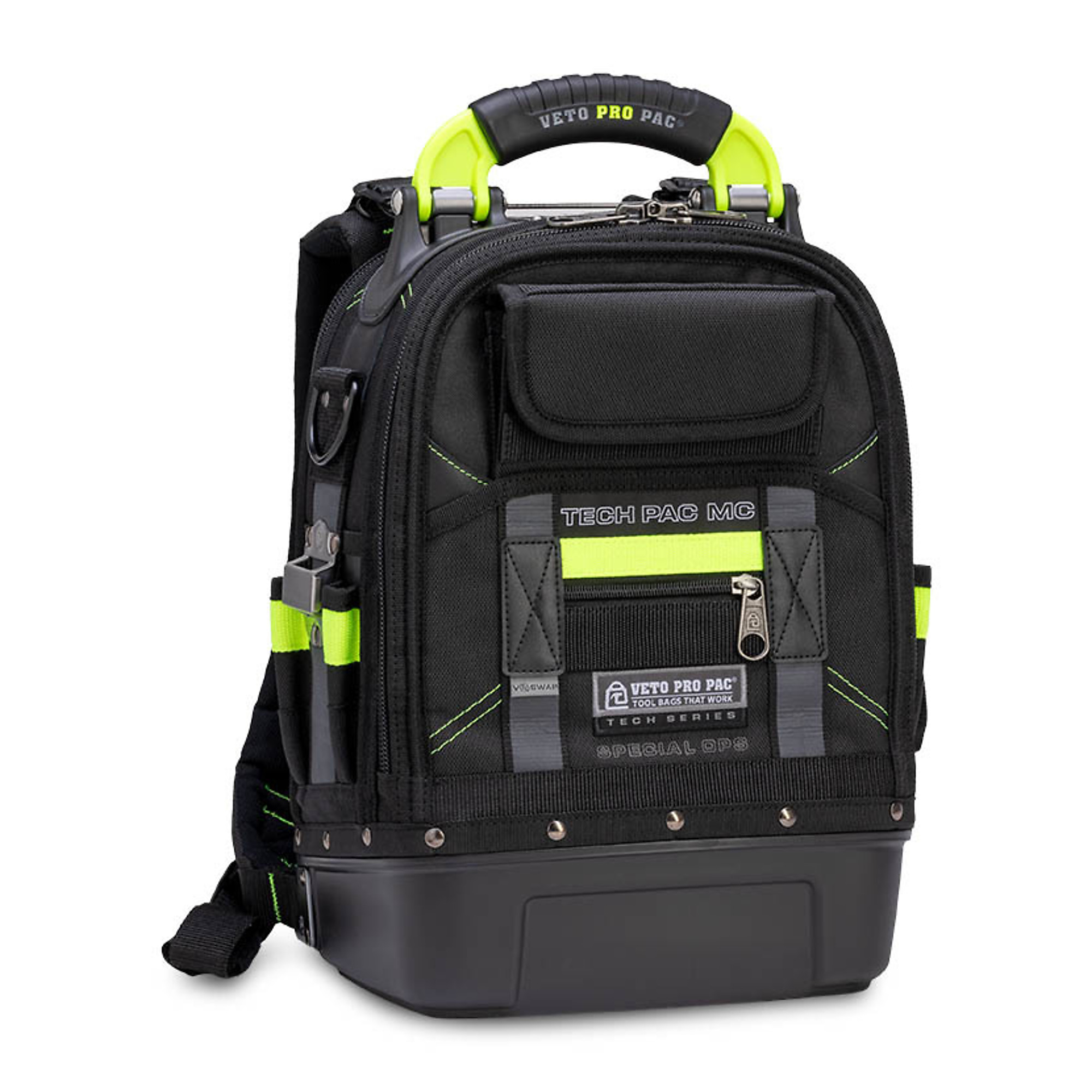 Veto Pro Pac Special Ops Tool Backpack — Small, Hi-Viz Yellow Accents, Model# Tech Pac MC Special Ops